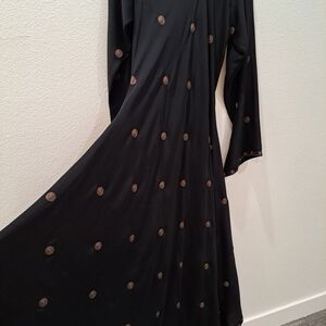 Elegant Black Polka Dot Dress